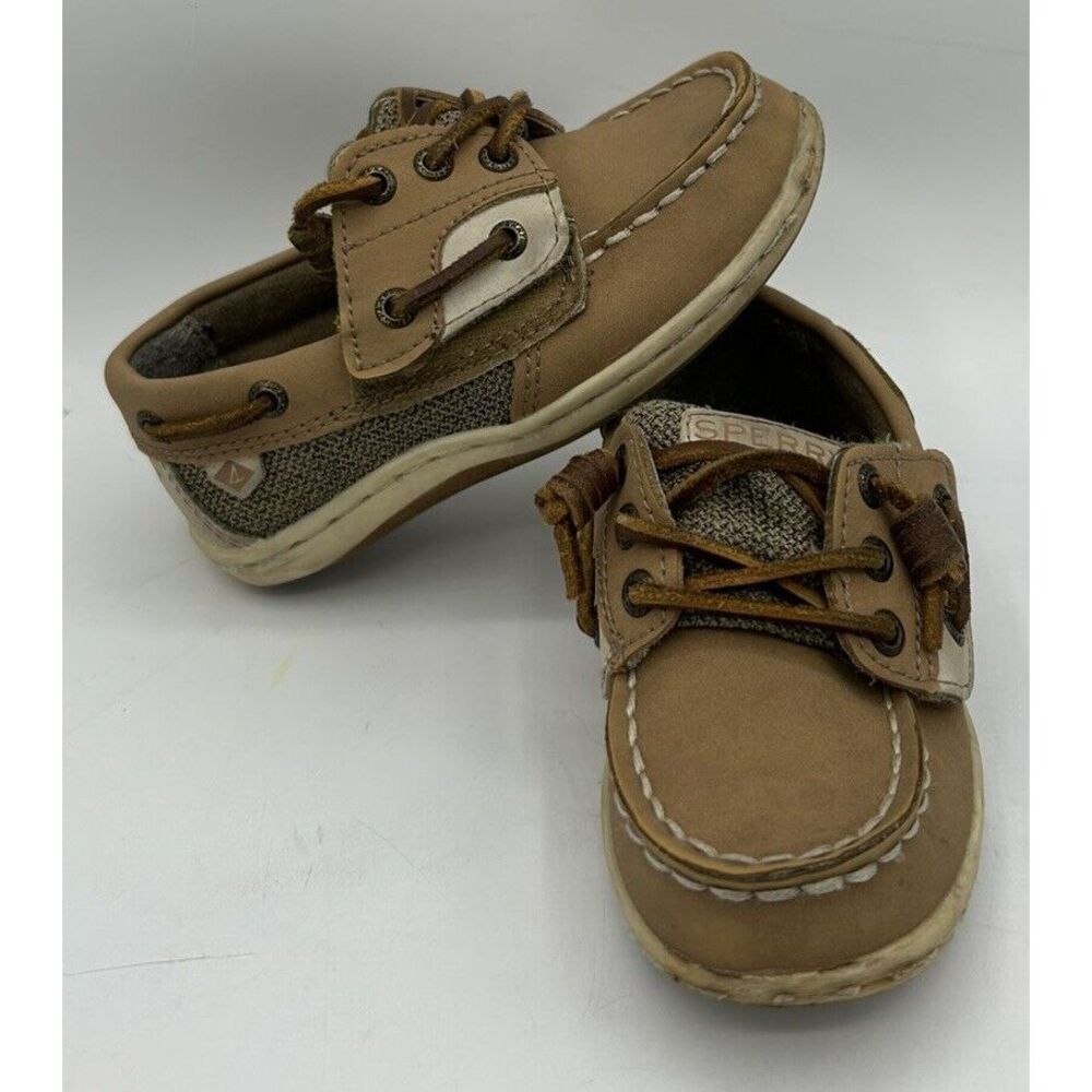 Sperry Youth Boat Shoes Brown Leather 61394 Size 8M